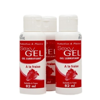 Gel lubrifiant fraise